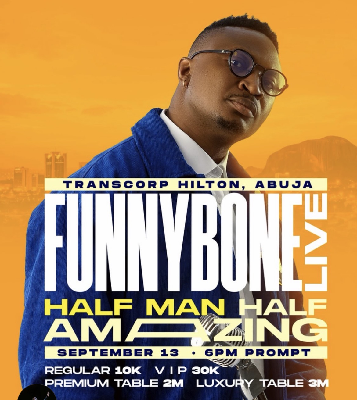 FUNNYBONE HALF MAN HALF AMAZING LIVE IN ABUJA